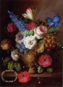 Floral, beautiful classical still life of flowers.072 unknow artist
